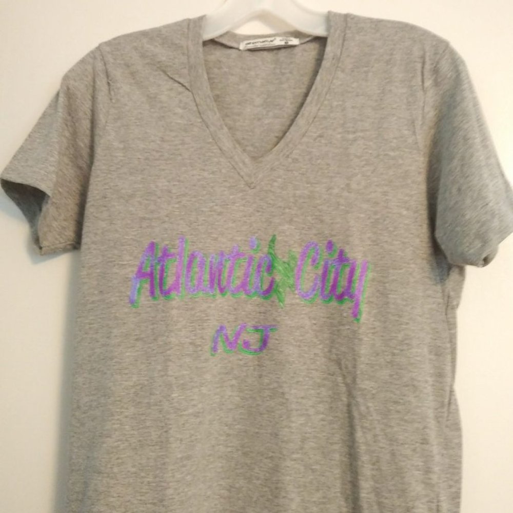Women's Atlantic City, NJ Gray T-shirt - S